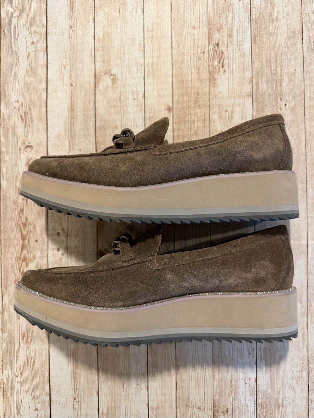 Women’s Suede Chain-Accent Loafers in Dark Brown *Fits Like a 10* - Picture 4 of 6